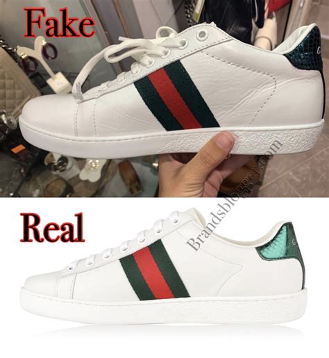 gucci ace low shoes fake|how to check gucci shoes.